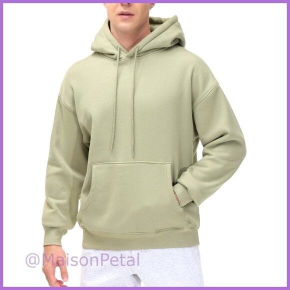 Fleece Pullover Hoodie Loose Fit Ultra Soft Hooded Sweatshirt With Pockets